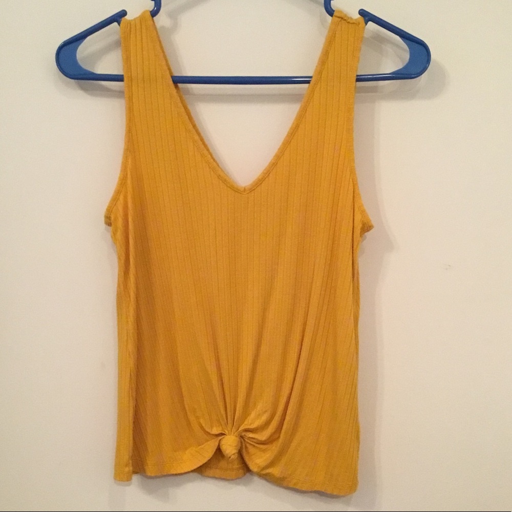 Mudd Marigold V-Neck Front Tie Tank Top